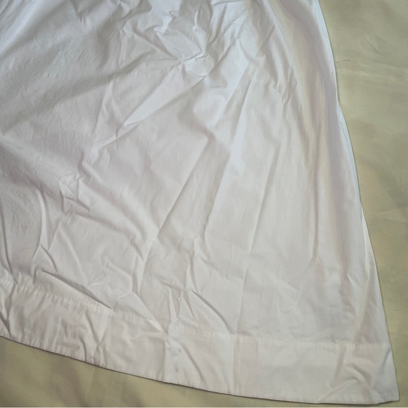 Aritzia- Babaton Fluid Dress Midi Size Large Contour Poplin Black White - Picture 5 of 11